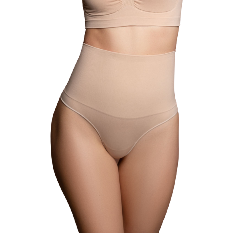BYE-BRA - FAJA TANGA SIN COSTURAS BEIGE TALLA XXL