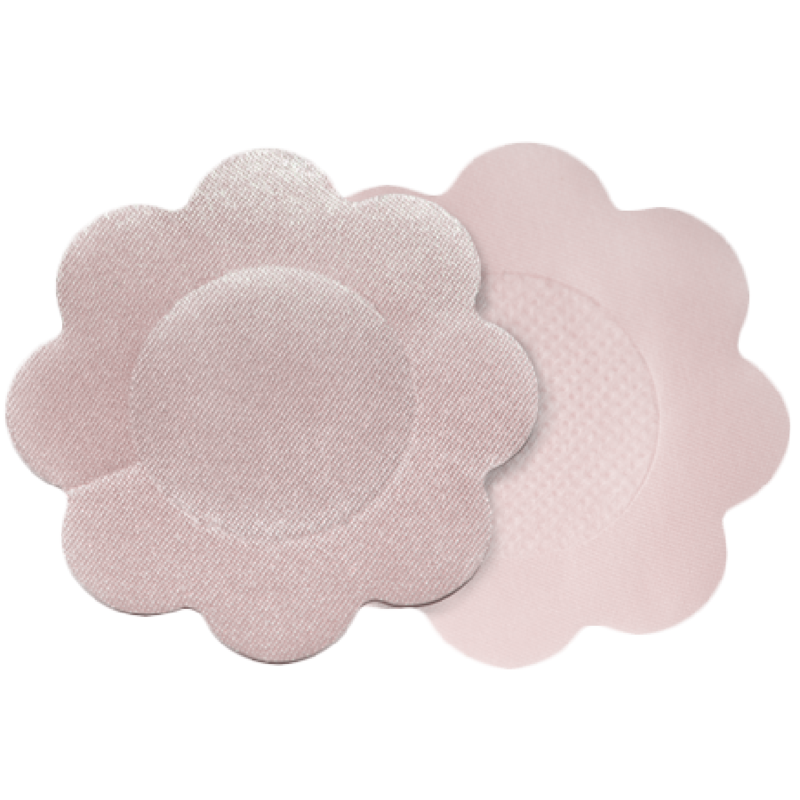 BYE-BRA - COPAS PARA PEZONES FLORES PACK 3 UNIDADES MARRÓN TALLA XL