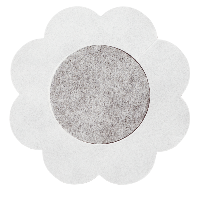 BYE-BRA - COPAS PARA PEZONES FLORES PACK 3 UNIDADES MARRÓN TALLA XL