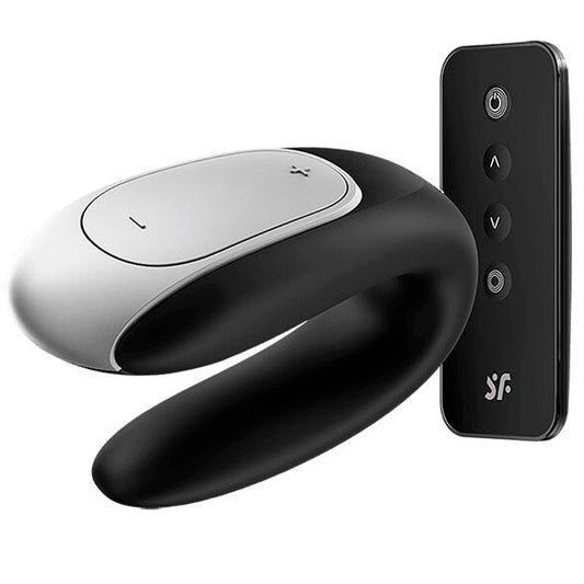 SATISFYER - VIBRATEUR DOUBLE FUN PARTNER NOIR