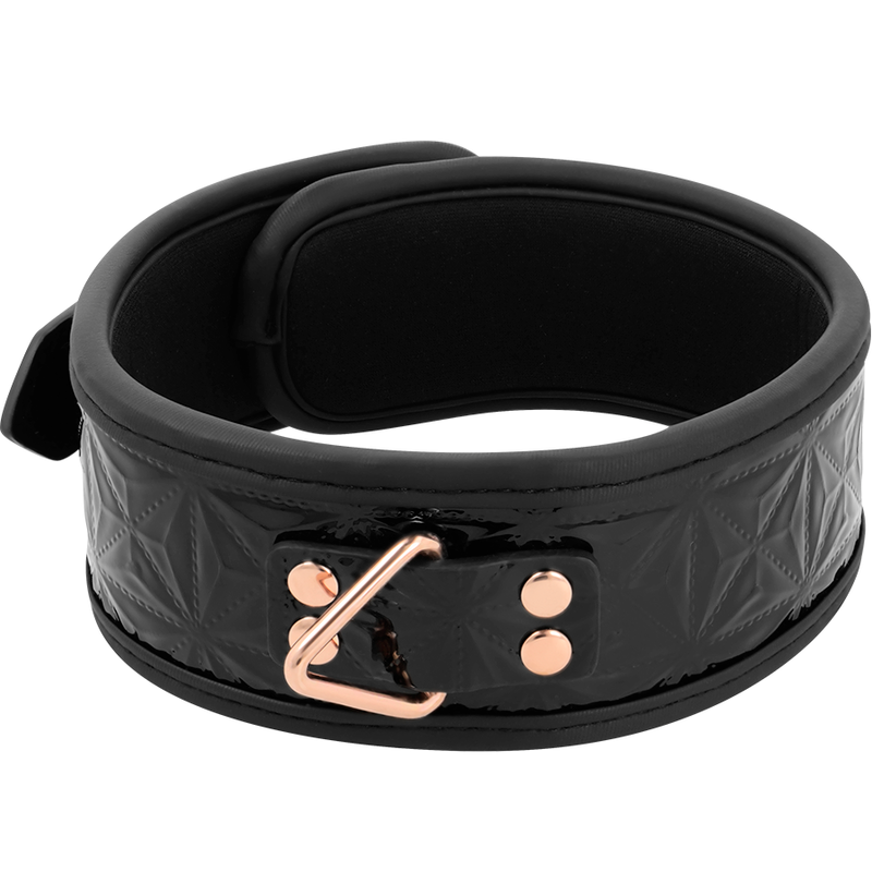 BEGME - COLLAR DE CUERO VEGANO PREMIUM EDICIÓN NEGRA CON FORRO DE NEOPRENO