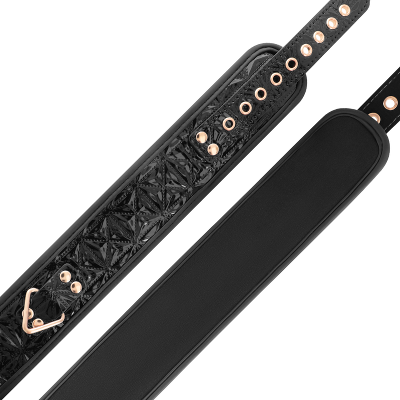 BEGME - COLLAR DE CUERO VEGANO PREMIUM EDICIÓN NEGRA CON FORRO DE NEOPRENO
