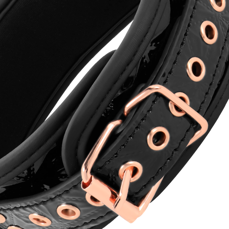 BEGME - COLLAR DE CUERO VEGANO PREMIUM EDICIÓN NEGRA CON FORRO DE NEOPRENO