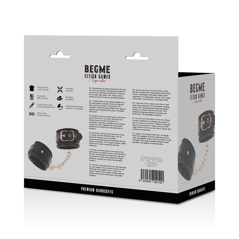 BEGME - ESPOSAS PREMIUM EDICIÓN NEGRA CON FORRO DE NEOPRENO