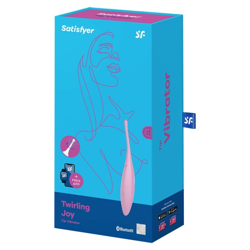 SATISFYER - VIBRADOR DE PUNTA DE CLÍTORIS TWIRLING JOY ROSA