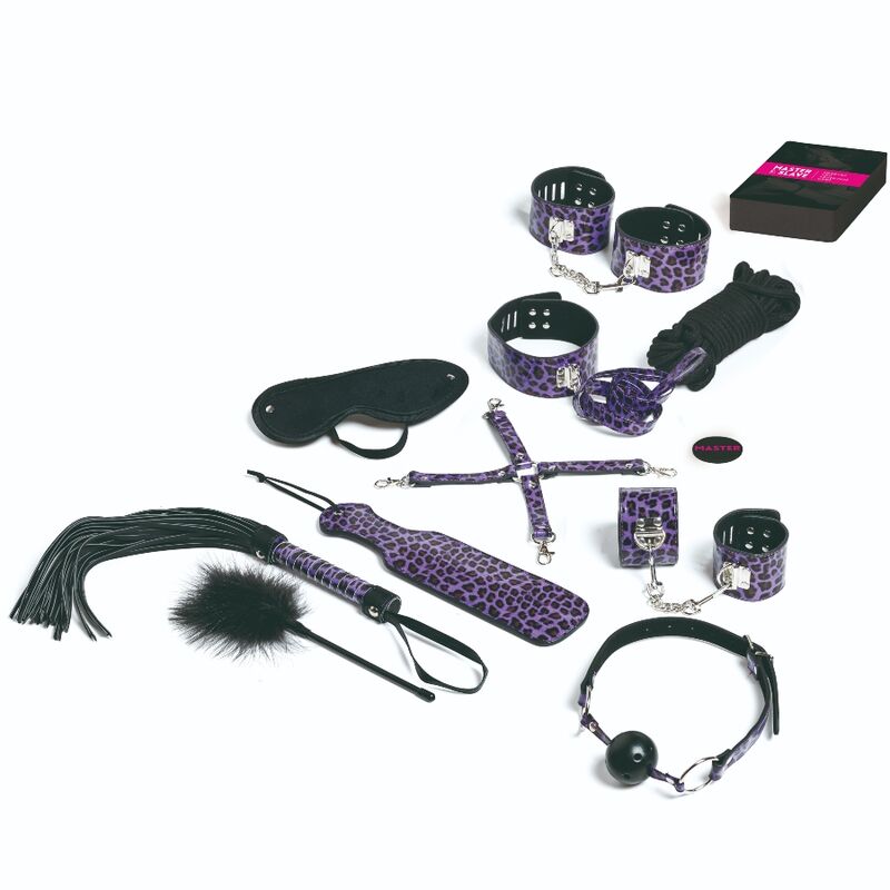 TEASE & PLEASE - SET 13 ACCESORIOS DE BONDAGE LILA