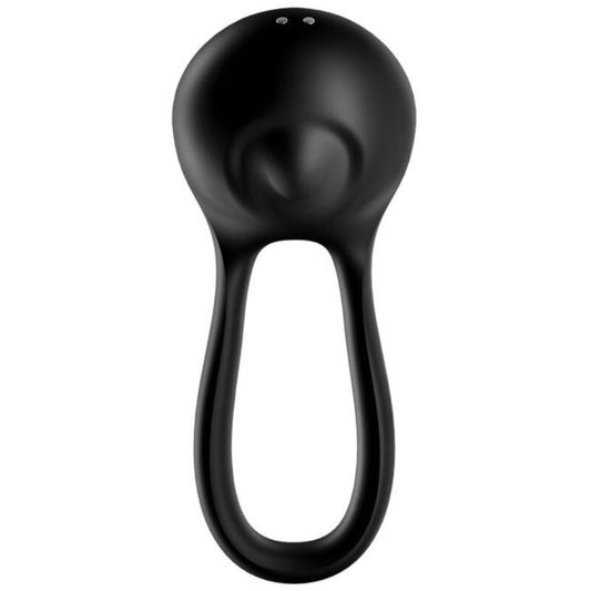 SATISFYER - MAJESTIC DUO RING VIBRATEUR NOIR