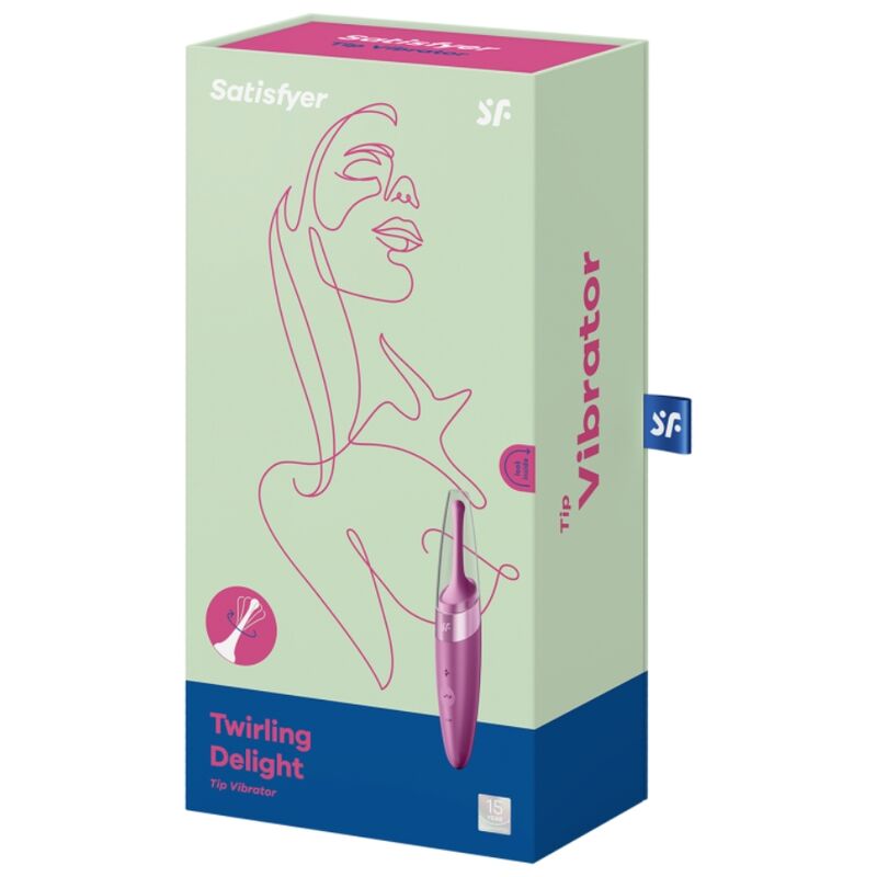 SATISFYER - VIBRADOR DE PUNTA DE CLÍTORIS TWIRLING DELIGHT MORADO