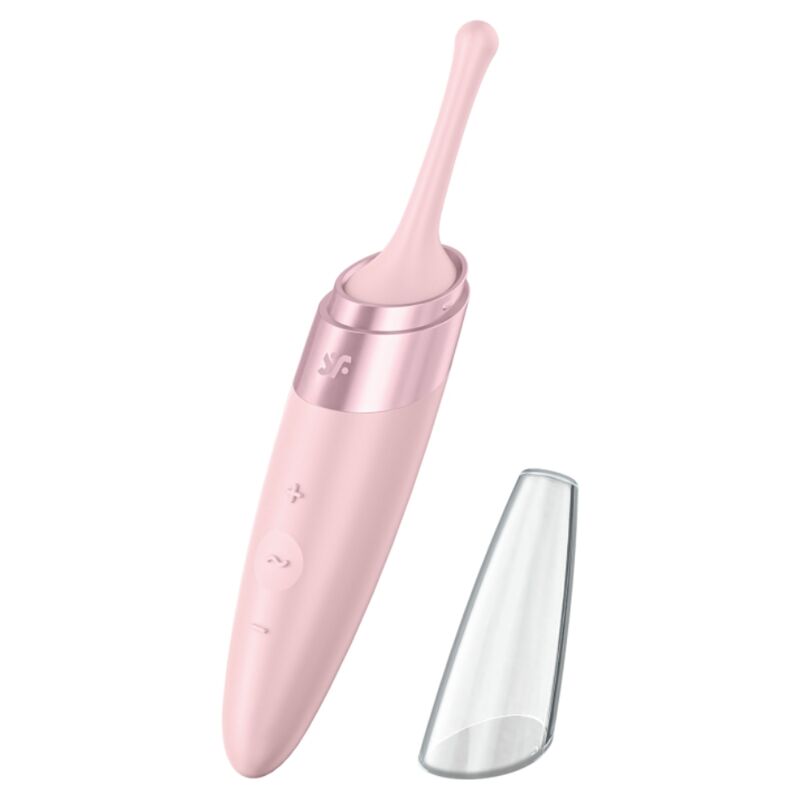 SATISFYER - VIBRADOR DE PUNTA DE CLÍTORIS TWIRLING DELIGHT ROSA