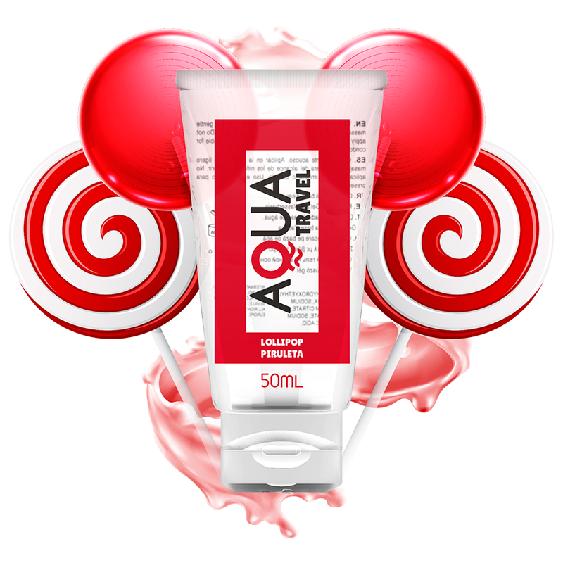 AQUA TRAVEL - LUBRICANTE A BASE DE AGUA CON SABOR A PIRULETA - 50 ML