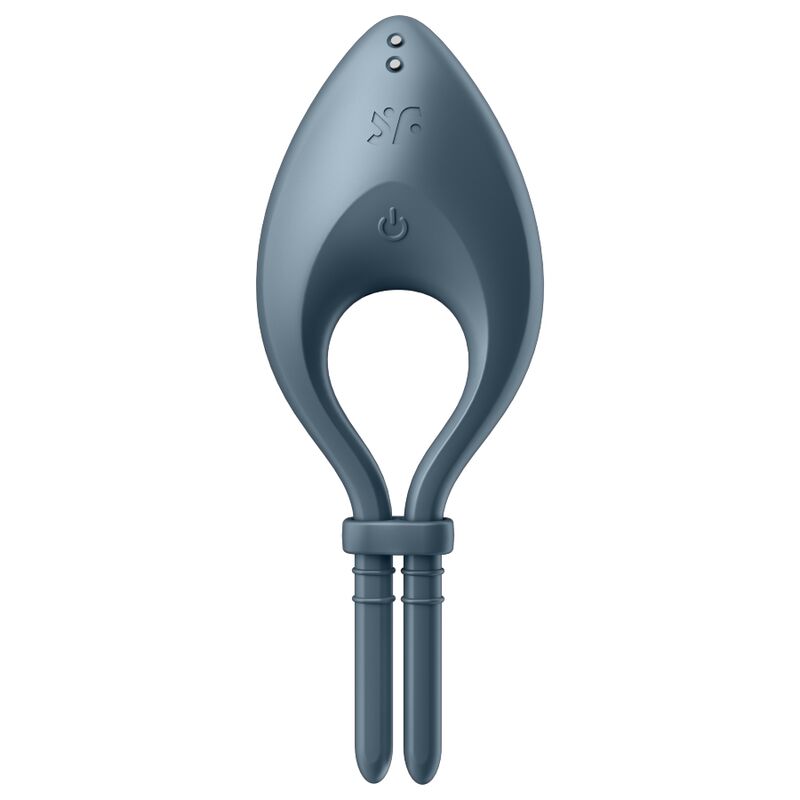 SATISFYER - BULLSEYE RING VIBRATEUR APPLI GRIS