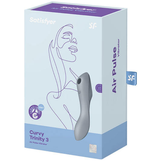 SATISFYER - CURVY TRINITY 3 VIBRATEUR À IMPULSIONS D'AIR GRIS