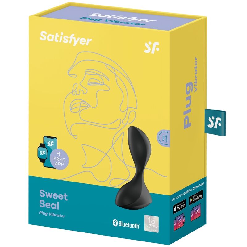 SATISFYER - PLUG VIBRADOR SWEET SEAL NEGRO