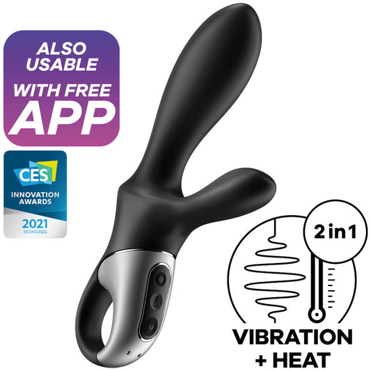 SATISFYER - VIBRATEUR ANAL HEAT CLIMAX+ APPLI NOIR