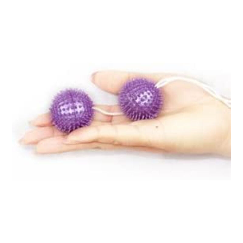 BAILE - BOLAS TEXTURIZADAS DE PLACER PROFUNDO DE COLOR MORADO DE 3,60 CM