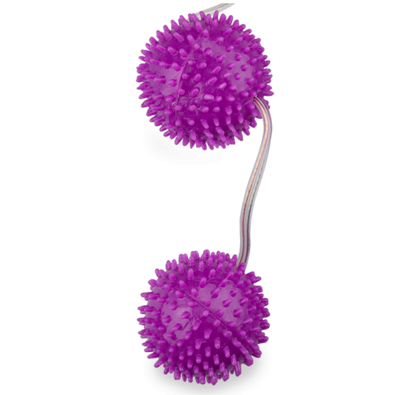 BAILE - BOLAS TEXTURIZADAS DE PLACER PROFUNDO DE COLOR MORADO DE 3,60 CM