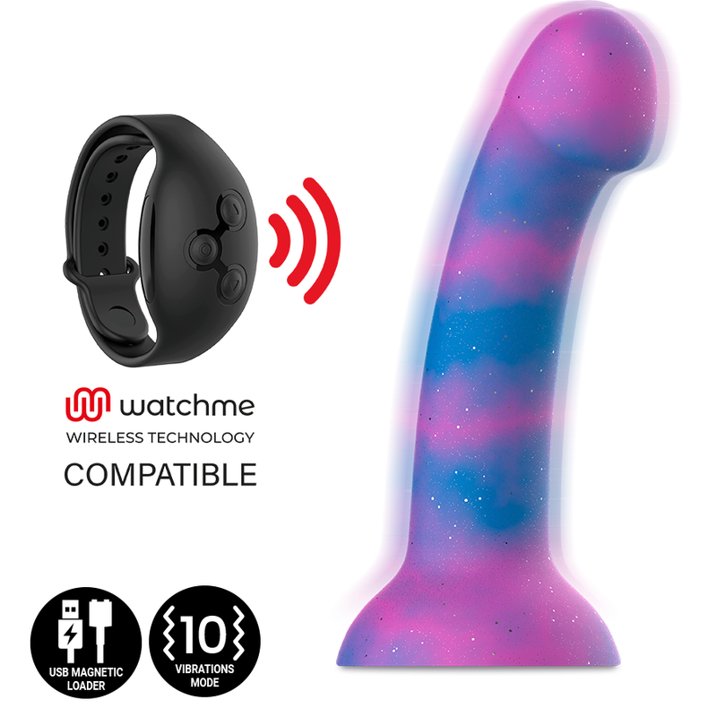 MYTHOLOGIE - DION GALACTIC DILDO M - VIBRATEUR WATCHME COMPATIBLE AVEC LA TECHNOLOGIE SANS FIL