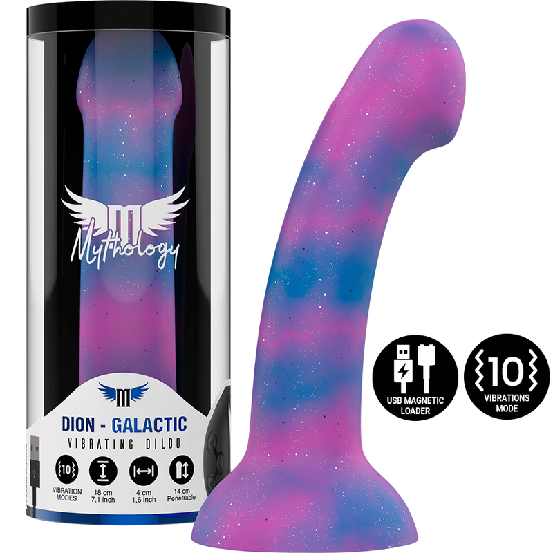 MYTHOLOGIE - DION GALACTIC DILDO M - VIBRATEUR WATCHME COMPATIBLE AVEC LA TECHNOLOGIE SANS FIL