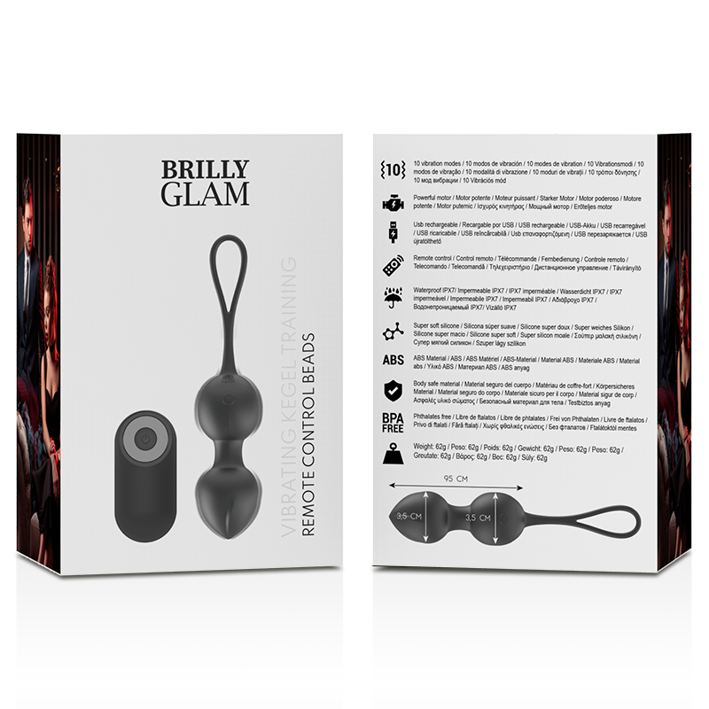 BRILLY GLAM - CUENTAS VIBRATORIAS KEGEL CON CONTROL REMOTO