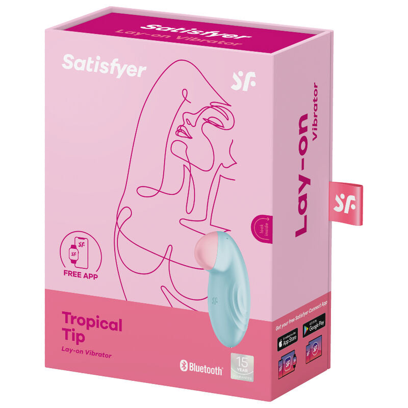 SATISFYER - VIBRADOR DE PUNTA TROPICAL AZUL