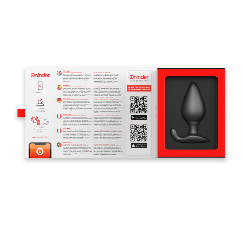 ONINDER - PLUG ANAL VIBRADOR RIO NEGRO - APLICACIÓN GRATUITA
