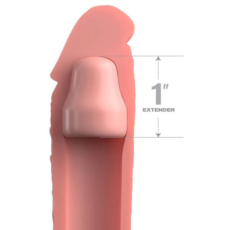 FANTASY X- TENSIONS - PIPEDREAMS FUNDA 17,78 CM + PIEL DE PLUG DE 2,54 CM