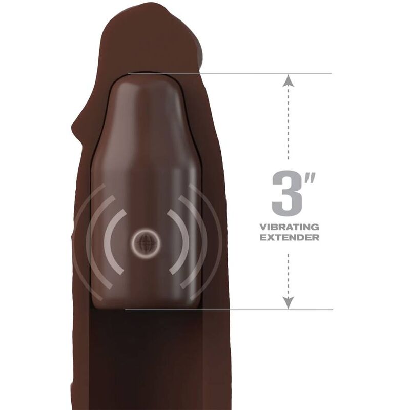 FANTASY X- TENSIONS - FUNDA PIPEDREAMS 22,86 CM + 7,62 CM CONECTOR REMOTO MARRÓN
