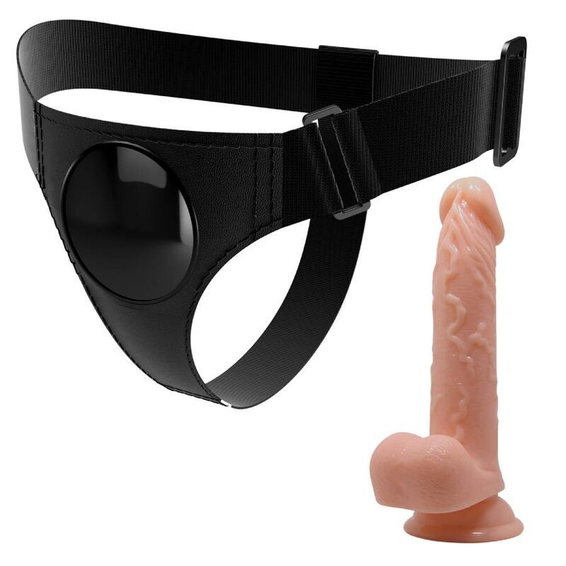 PRETTY LOVE - ARNÉS BRAGUITA ARNÉS UNIVERSAL CON DILDO KEVIN 19 CM NATURAL