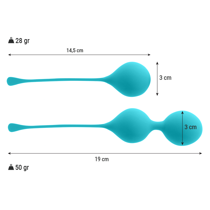 INTENSO - PACK DE BOLAS KEGEL AZUL KENDALL