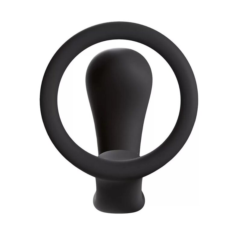 FUN FACTORY - ANILLO DE BOTINES LOVERING CON PLUG ANAL PIZARRA