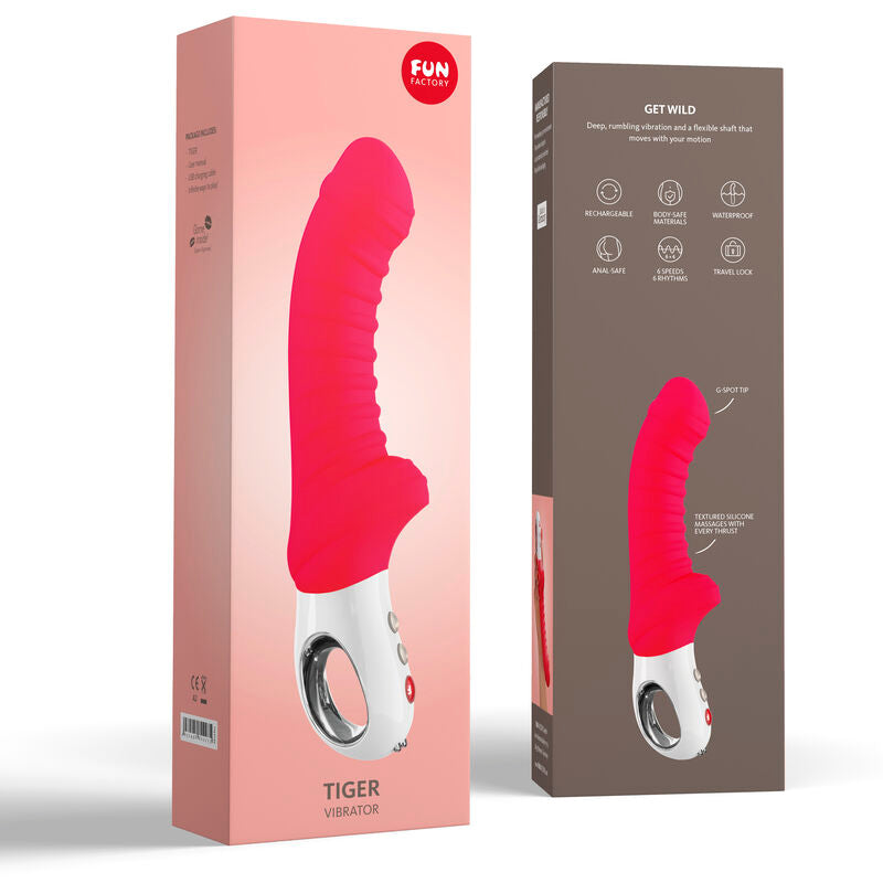 FUN FACTORY - VIBRADOR TIGER G5 ROJO INDIA