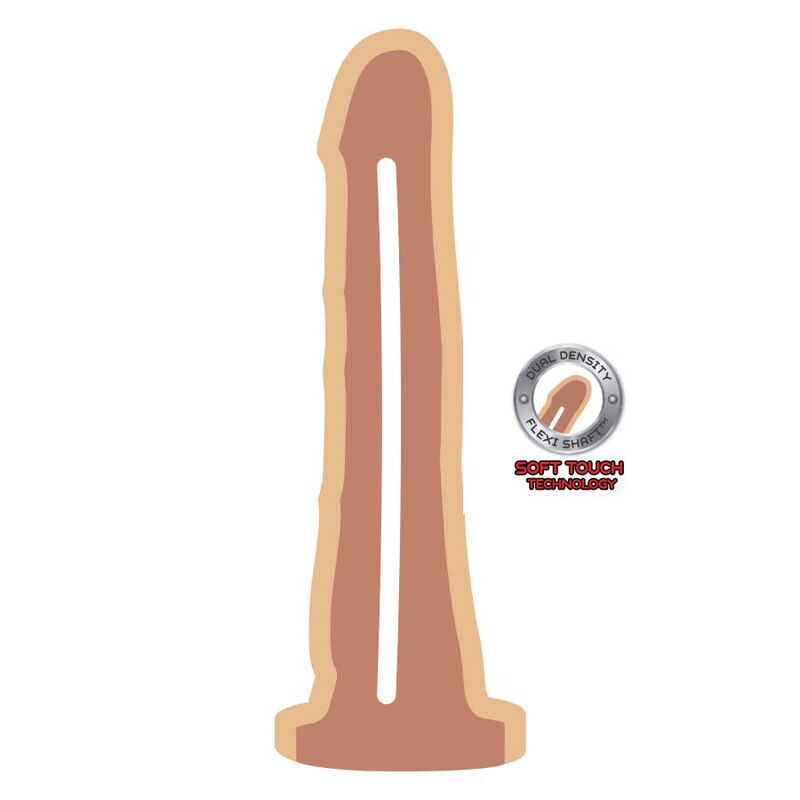 HAZLO REAL - DONG DE DOBLE DENSIDAD PIEL DE 19 CM