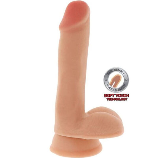 GET REAL - DILDO DE DOBLE DENSIDAD 17 CM BOLAS PIEL