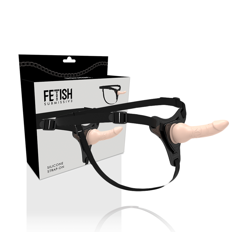 ARNÉS FETICHE SUMMISSIVE - SILICONA REALISTA CARNE 16 CM