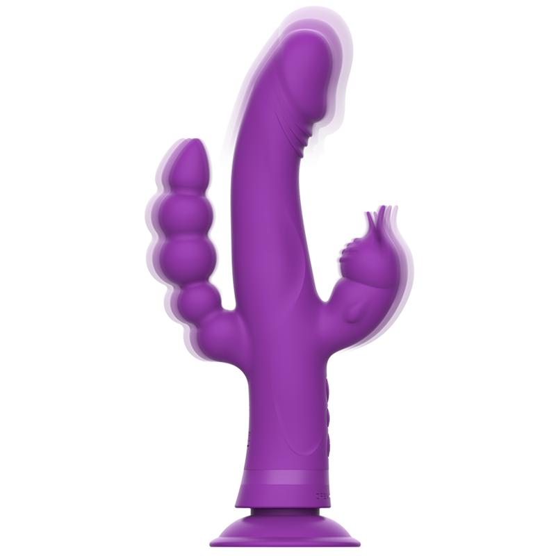 INTENSE - VIBRATEUR CASANOVA RABBIT SILICONE TRIPLE MOTEUR VIOLET