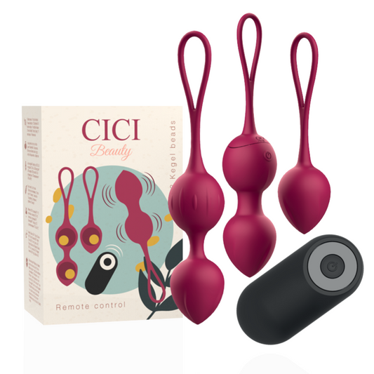 CICI BEAUTY - 3 PERLAS VIBRATORIAS DE KEGEL DE SILICONA PREMIUM CON CONTROL REMOTO