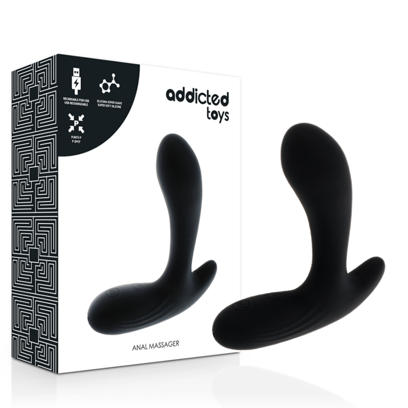 ADDICTED TOYS - MASAJEADOR ANAL VIBRACIÓN NEGRO