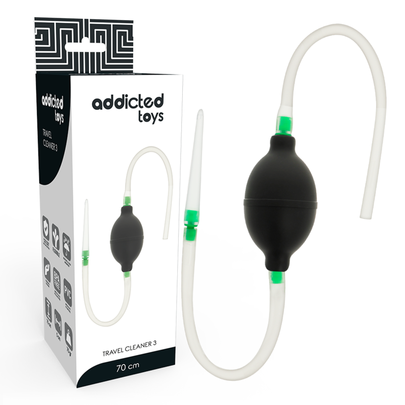 JUGUETES ADICTO - SET DE ENEMA NEGRO