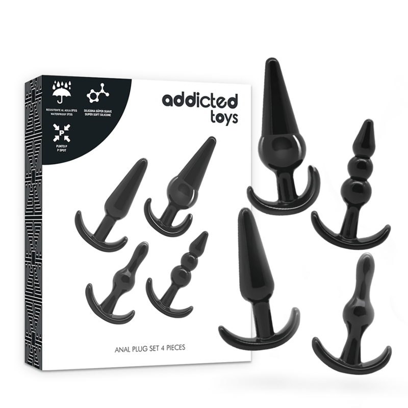 JUGUETES ADICTO - SET 4 TAPONES ANALES