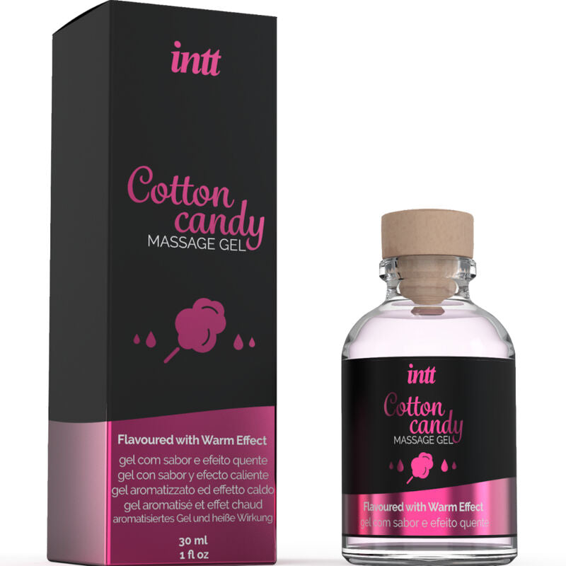 MASSAGE INTT & SEXE ORAL - GEL DE MASSAGE AU GOÛT DE BARBE À PAPA ET EFFET CHAUFFANT