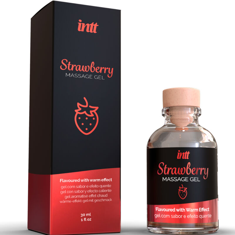 MASAJE INTT Y SEXO ORAL - GEL DE MASAJE CON SABOR A FRESA EFECTO CALIENTE