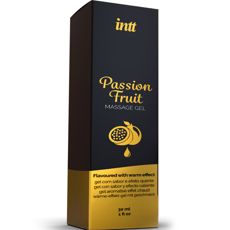 INTT MASSAGE & ORAL SEX - GEL DE MASAJE CON SABOR A MARACUYÁ Y EFECTO CALOR