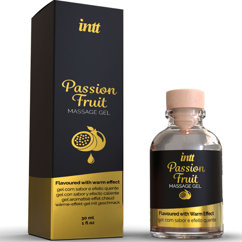 INTT MASSAGE & ORAL SEX - GEL DE MASAJE CON SABOR A MARACUYÁ Y EFECTO CALOR