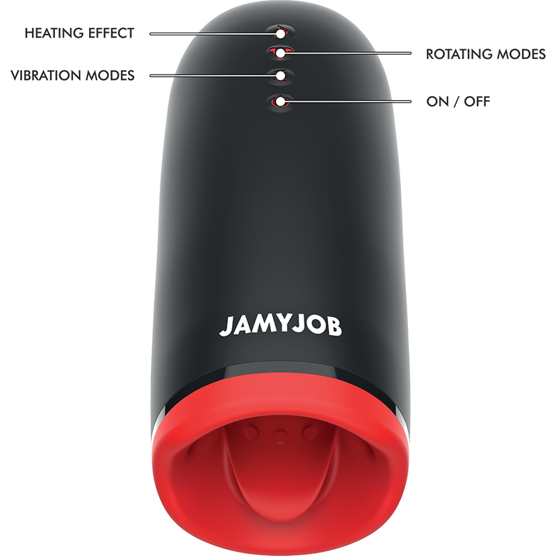 JAMYJOB - MASTURBADOR SPIN-X CON CALENTAMIENTO Y ROTACIÓN