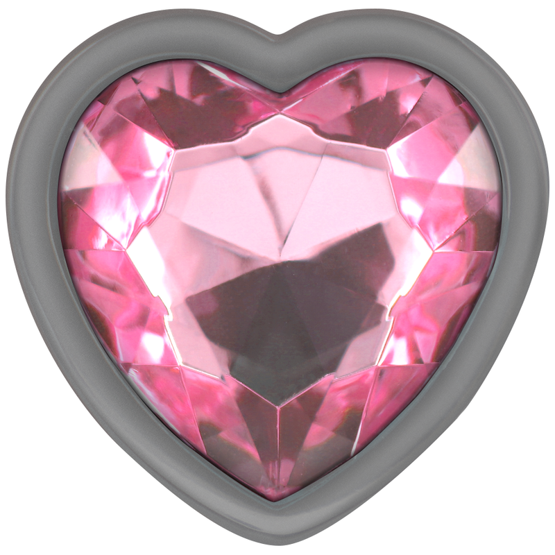 INTENSE - PLUG ANAL DE ALUMINIO METAL CORAZÓN ROSA TALLA L