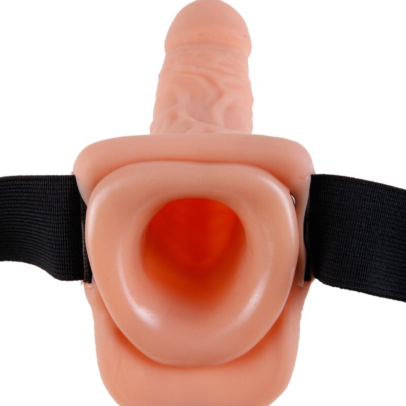 SERIE FETISH FANTASY - ARNÉS AJUSTABLE CONTROL REMOTO PENE REALISTA CON TESTICULOS 17.8 CM