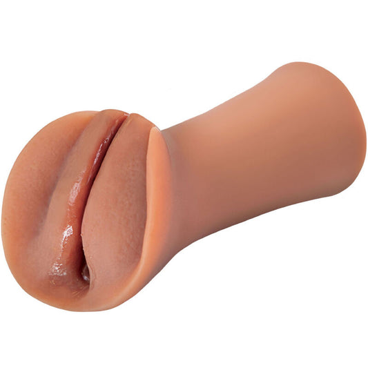 FETISH FANTASY EXTREME - ACARICIADOR DE ABERTURA RESBALADIZA DE SILICONA CARAMELO