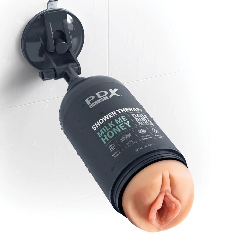 PDX PLUS - MASTURBADOR STROKER DISEÑO DISCRETO DE BOTELLA DE CHAMPÚ MILK ME HONEY