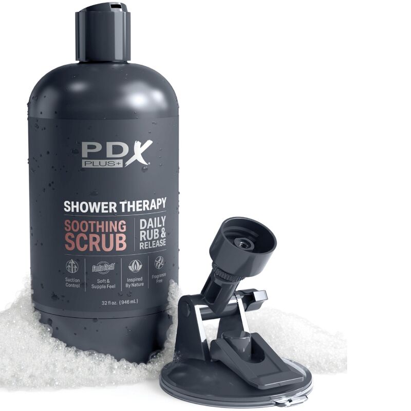 PDX PLUS - MASTURBADOR STROKER DISEÑO DE BOTELLA DISCRETO EXFOLIANTE CALMANTE CHAMPÚ DE CARAMELO