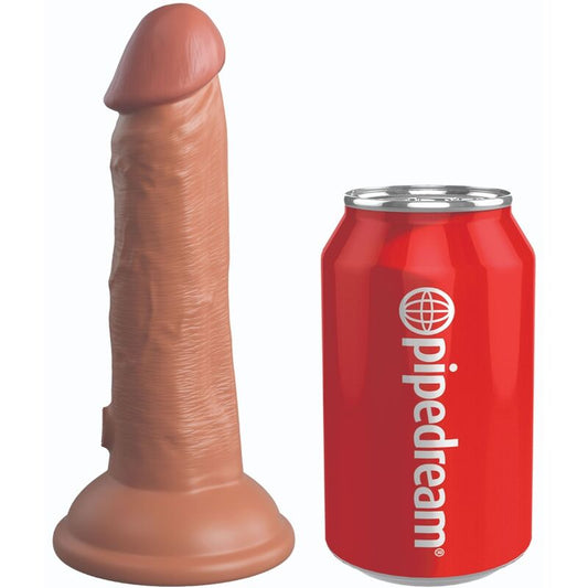 KING COCK - DILDO DE SILICONA REALISTA ELITE 15,2 CM CARAMELO